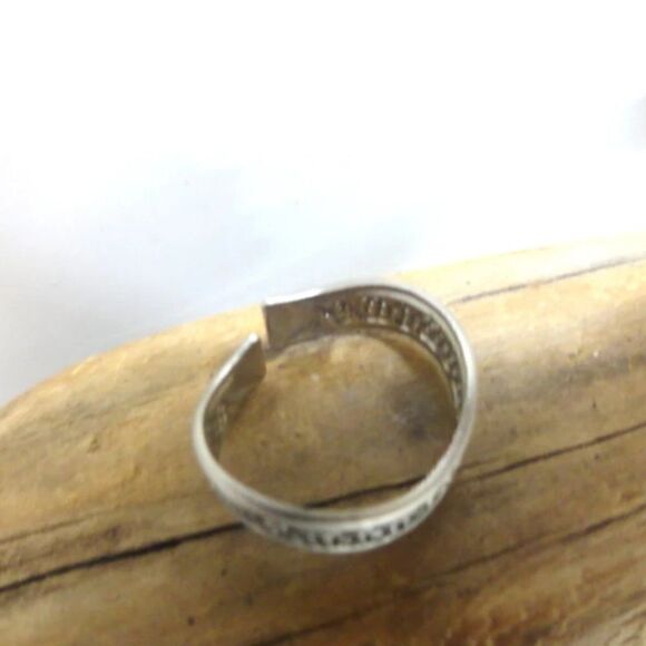 silver adjustable costume ring sz 5-6 - Picture 3 of 3